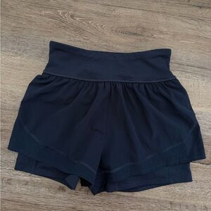 Spanx Navy Blue Active Shorts